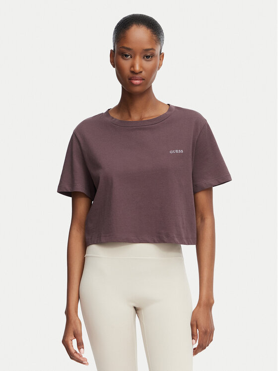 Guess Guess Футболка V6GI17 K2984 Коричневий Regular Fit