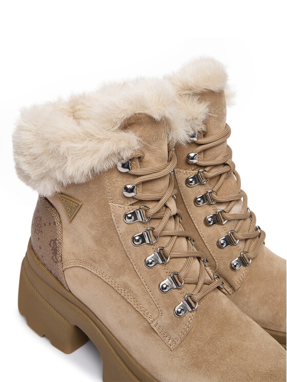 Guess Šnurovacia obuv Guess FLFYRL SUE10 Béžová