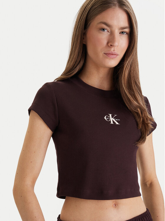 Calvin Klein Jeans Calvin Klein Jeans Camiseta LV047AB802 Marrón Slim Fit