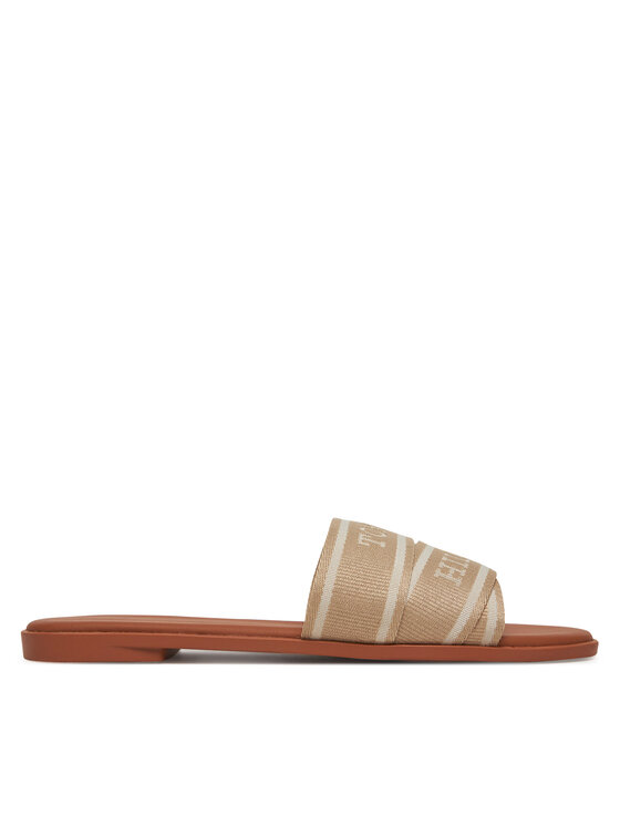 Tommy Hilfiger Şlapi Tommy Hilfiger Webbing Mule FW0FW08421 Bej
