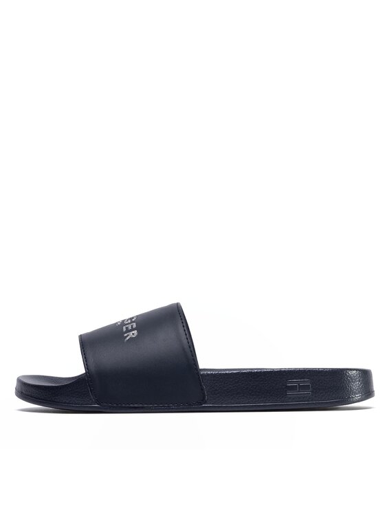 Tommy Hilfiger Natikači Tommy Hilfiger Th Glitter Pool Slide FW0FW04982 Mornarsko modra