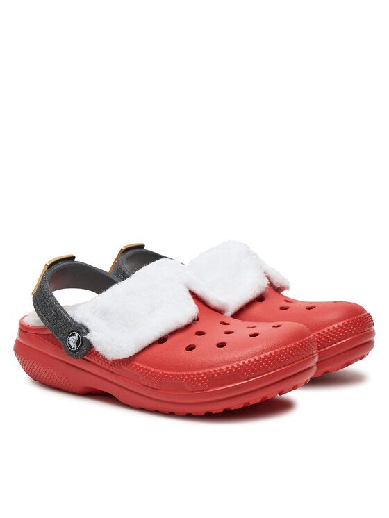 Crocs Шльопанці Crocs Classic Lined Santa Clog 210933 Червоний