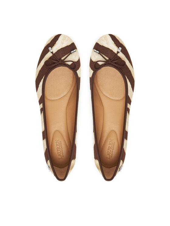 LAUREN RALPH LAUREN Baleriny LAUREN RALPH LAUREN Jayna 802974360001 Brązowy