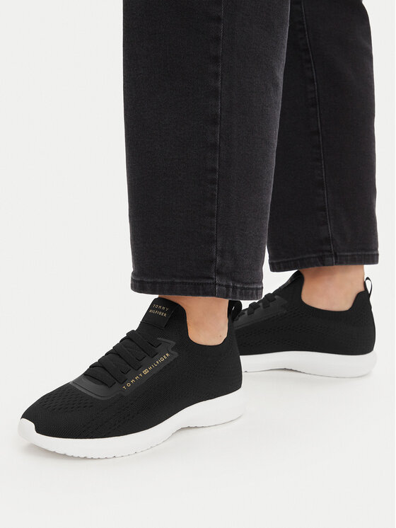 Tommy Hilfiger Αθλητικά Tommy Hilfiger Th Knit Extralight Runner FW0FW09112 Μαύρο