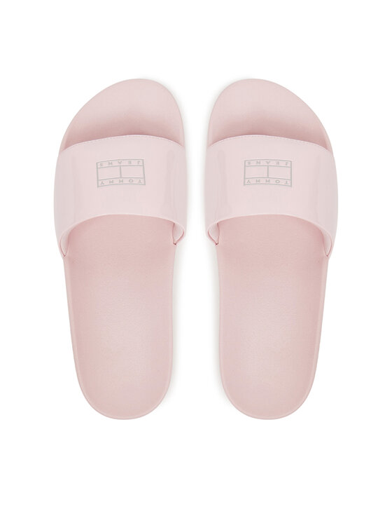 Tommy Jeans Iešļūcenes Tommy Jeans Flag Pool Slide Patent EN0EN02901 Rozā