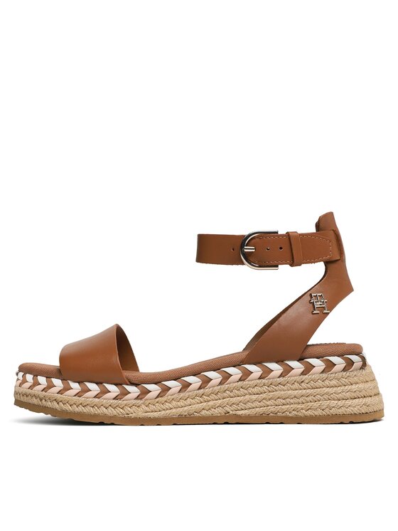 Tommy Hilfiger Espadrilės Tommy Hilfiger Low Wedge Sandal FW0FW07080 Ruda