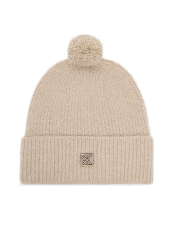 Calvin Klein Czapka Calvin Klein Emblem Brushed LV04D8067G Beżowy