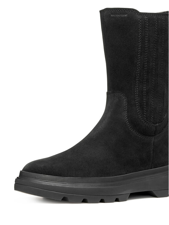 Geox Polokozačky Geox J Kiddartah Wpf J56NDB 00022 C9999 D Černá