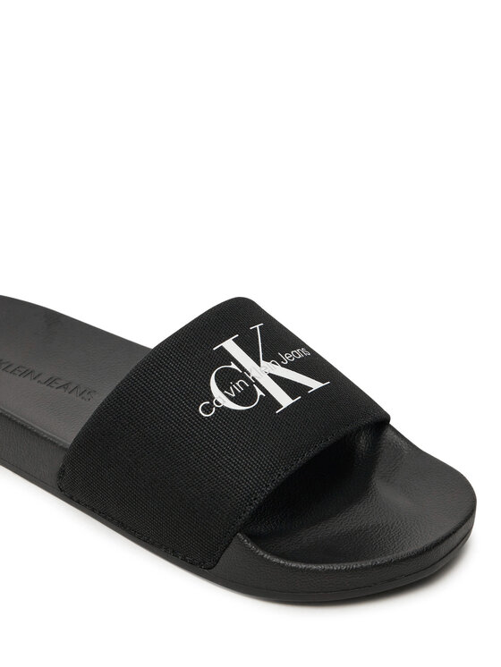 Calvin Klein Jeans Klapki Calvin Klein Jeans Slide Monogram Wn YW0YW01835 Czarny