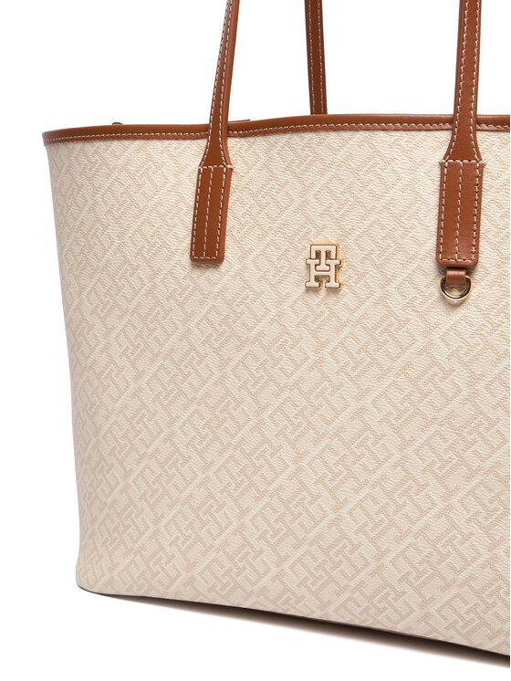 Tommy Hilfiger Borsetta Tommy Hilfiger Th Monoplay Tote Le AW0AW17416 Beige