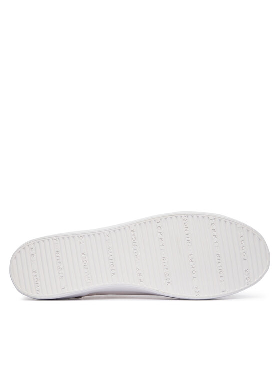 Tommy Hilfiger Гуменки Tommy Hilfiger Th Foxing Sneaker Canvas FW0FW09170 Бял