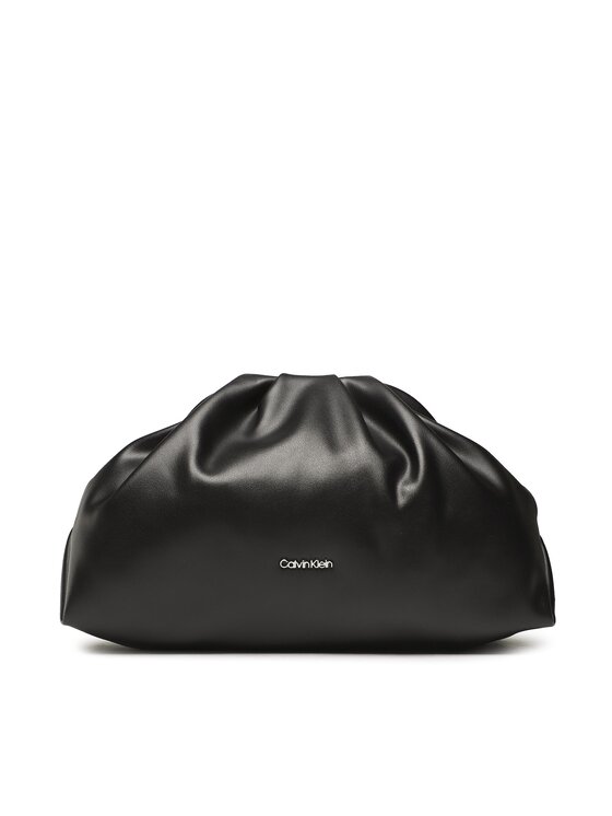 Calvin Klein Torbica Calvin Klein Soft Nappa Clutch K60K610159 Crna