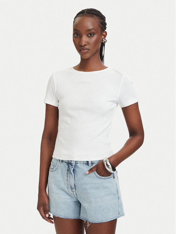 Patrizia Pepe Patrizia Pepe Camiseta 2M4522/J407-W146 Blanco Slim Fit