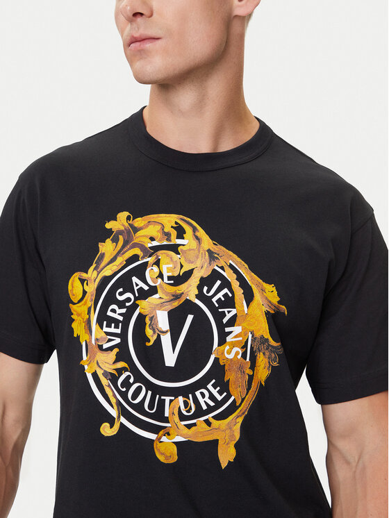Versace Jeans Couture Versace Jeans Couture Camiseta 79GAHE01 CJ00T Negro Regular Fit