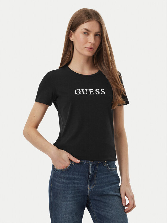 Guess Guess T-shirt O5RI01 KBBU1 Nero Slim Fit
