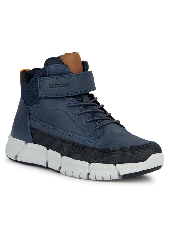 Geox Kozačky Geox J Flexyper Boy J369BA 0CLFU C4002 S Tmavomodrá
