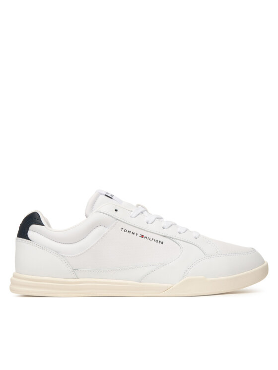 Tommy Hilfiger Laisvalaikio batai Tommy Hilfiger Lo Pro Cupsole Perf Leather FM0FM05944 Balta