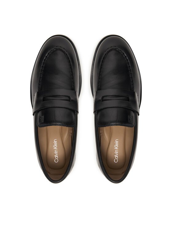 Calvin Klein Scarpe basse Calvin Klein Ess Rubber Penny Loafer Pol Lth HM0HM02025 Nero