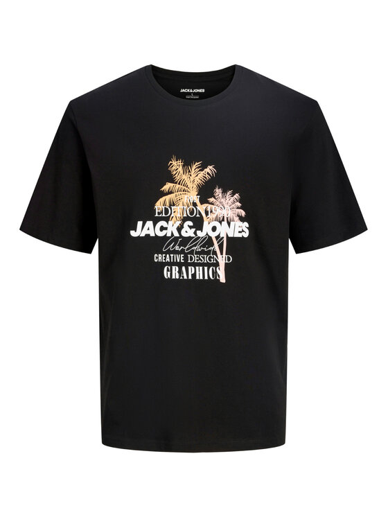 Jack & Jones Jack & Jones Camiseta Gradient Print 12288094 Negro Regular Fit