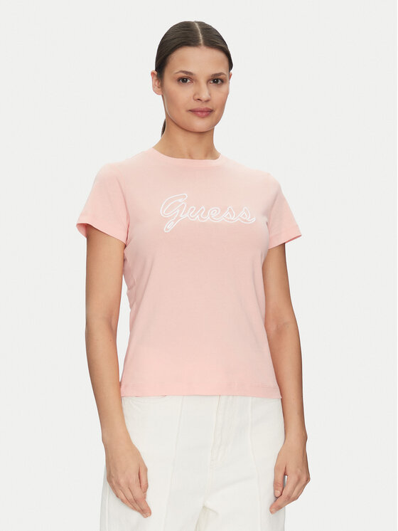 Guess Guess Camiseta V5GI02 K9RM1 Rosa Slim Fit