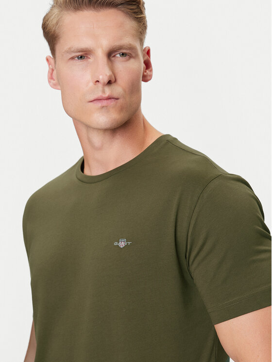 Gant Gant Camiseta Shield 2003184 Verde Regular Fit