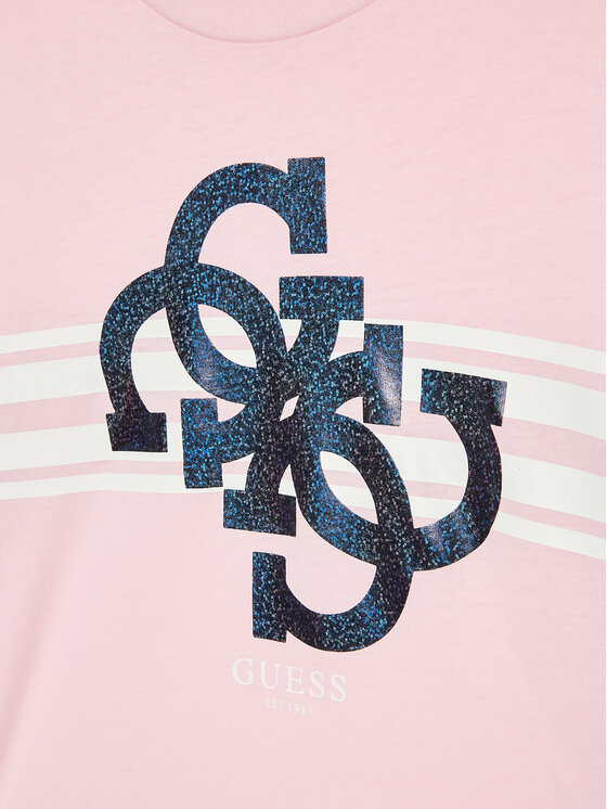Guess Guess Футболка J3YI36 K8HM4 Рожевий Boxy Fit