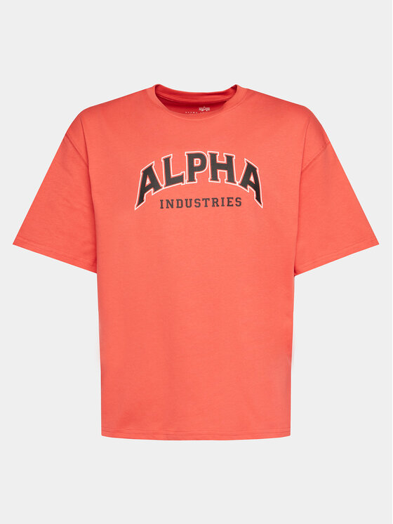 Alpha Industries Alpha Industries Футболка College 146501 Червоний Relaxed Fit