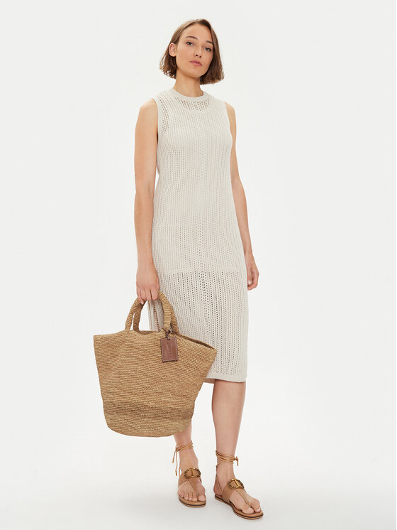 Manebi Τσάντα Manebi Natural Raffia Summer Bag V 2.2 AD Καφέ