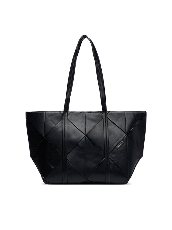 Calvin Klein Torbica Calvin Klein Woven Medium Carryall LV04F3548G Crna