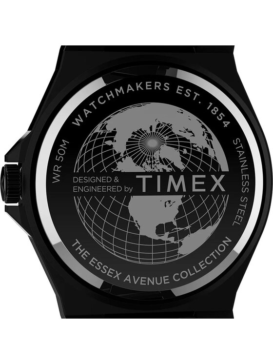 Timex Ročna ura Timex Essex Avenue TW2U42300 Črna