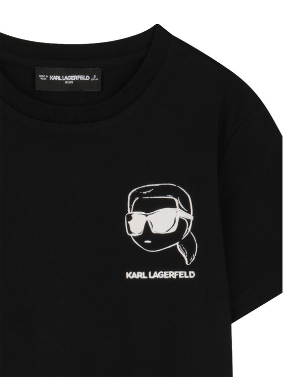Karl Lagerfeld Kids Karl Lagerfeld Kids Camiseta Z31103 D Negro Regular Fit