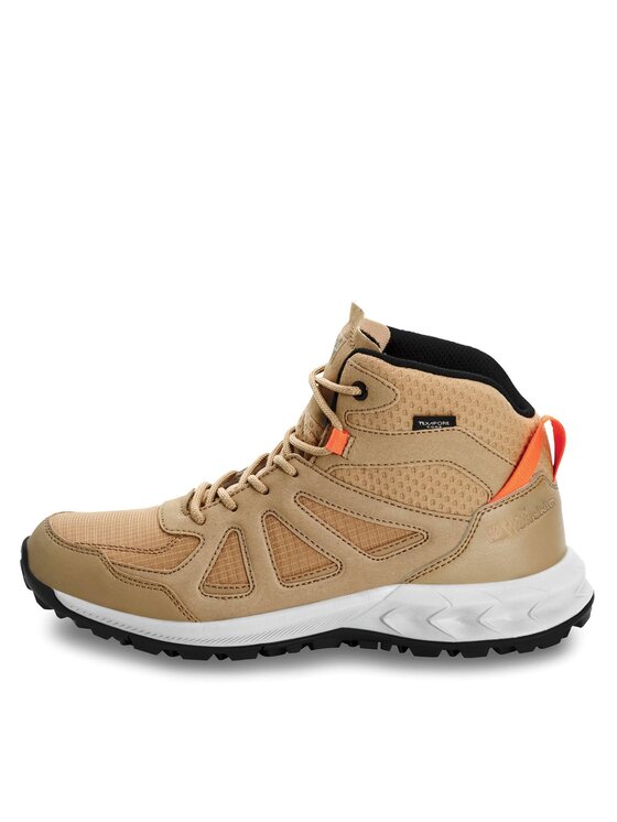 Jack Wolfskin Trekingová obuv Jack Wolfskin Woodland 2 Texapore Mid W 4051331 Béžová