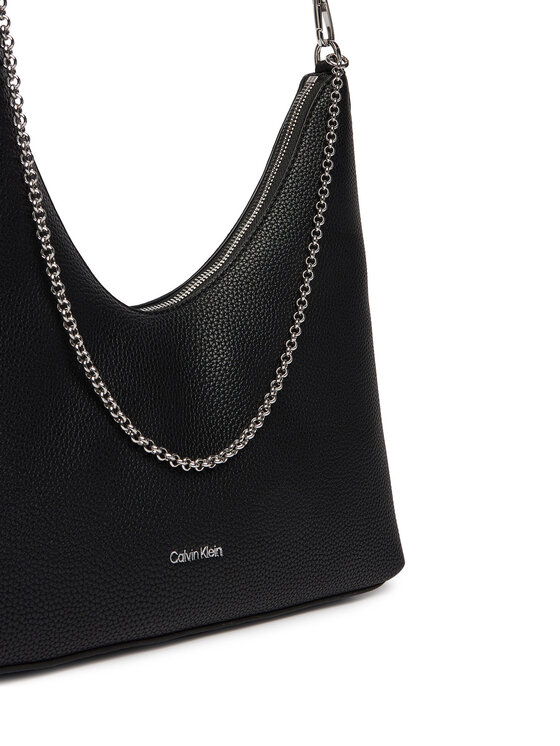 Calvin Klein Rankinė Calvin Klein Emblem Hw Pebble Shoulder Bag LV04F3495G Juoda