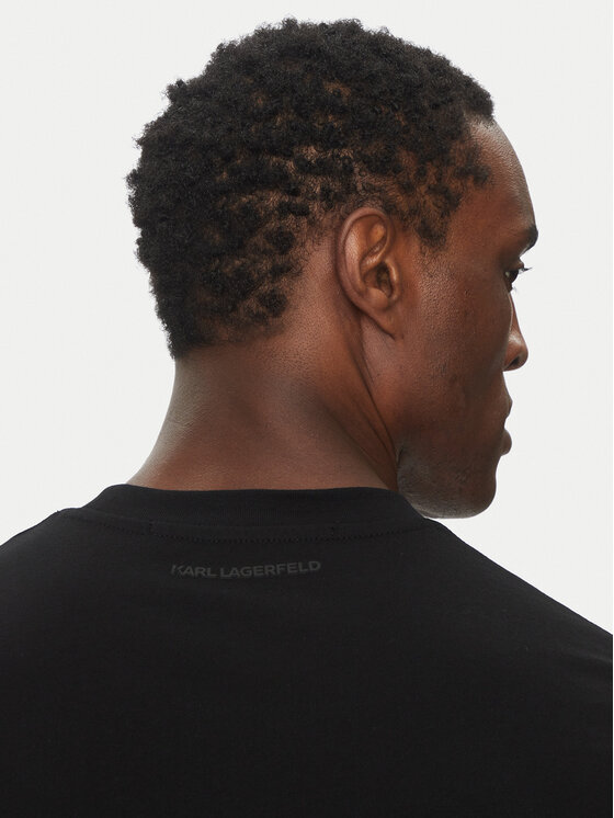 KARL LAGERFELD KARL LAGERFELD Póló 755710 500224 Fekete Regular Fit