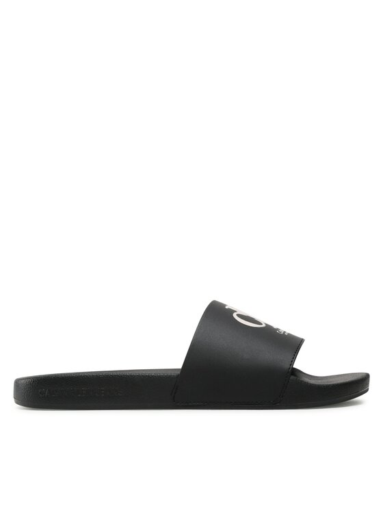 Calvin Klein Jeans Šľapky Calvin Klein Jeans Slide Oversized Brand YM0YM00662 Čierna