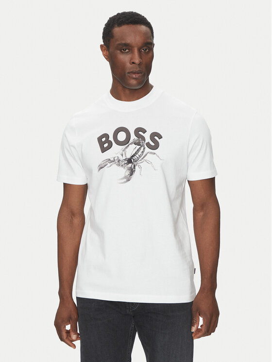 BOSS BOSS Camiseta Te_Bossfish 50539196 Blanco Regular Fit