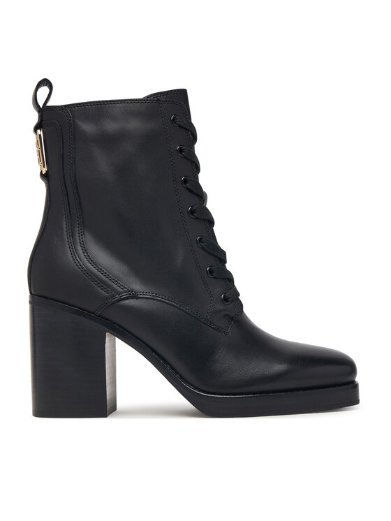 Tommy Hilfiger Trzewiki Tommy Hilfiger Ltr Square Toe Heel Lace-Up Boot FW0FW09554 Czarny