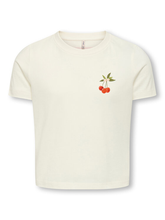Kids ONLY Kids ONLY Marškinėliai Annbel 15354276 Balta Cropped Fit