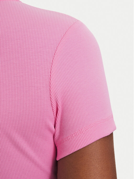 Tommy Jeans Tommy Jeans Camiseta Badge DW0DW17881 Rosa claro Slim Fit