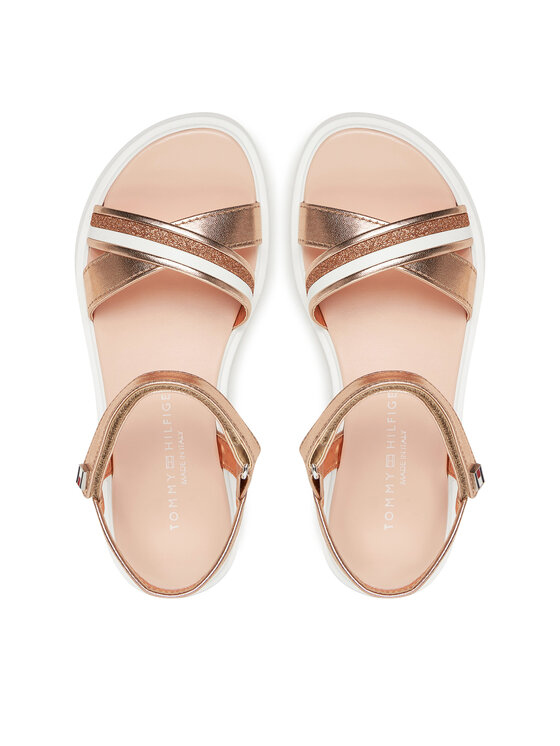 Tommy Hilfiger Sandali Tommy Hilfiger Sandal T4A2-33800-0569 S Oro rosa