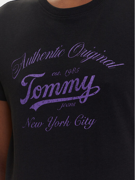 Tommy Jeans Tommy Jeans Marškinėliai Essential DW0DW21404 Juoda Regular Fit