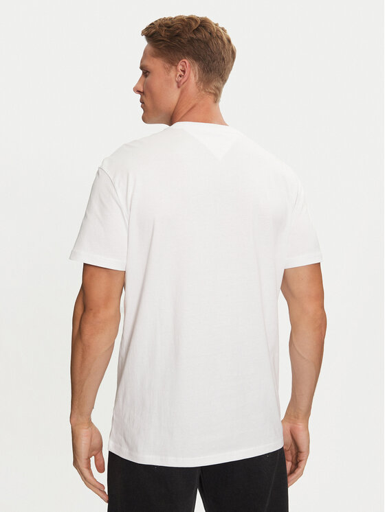 Tommy Jeans Tommy Jeans T-Shirt Linear Logo DM0DM20744 Λευκό Regular Fit