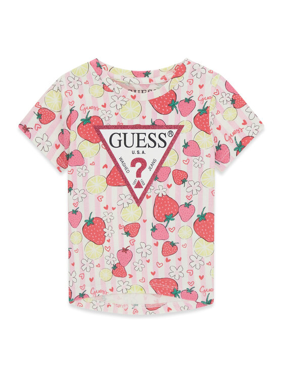 Guess Guess Футболка K6GI13 K6YW4 Рожевий Regular Fit