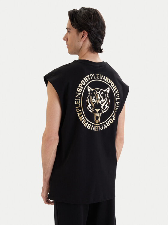 Plein Sport Plein Sport Майка PAEC MRK0104 STE001N Чорний Regular Fit