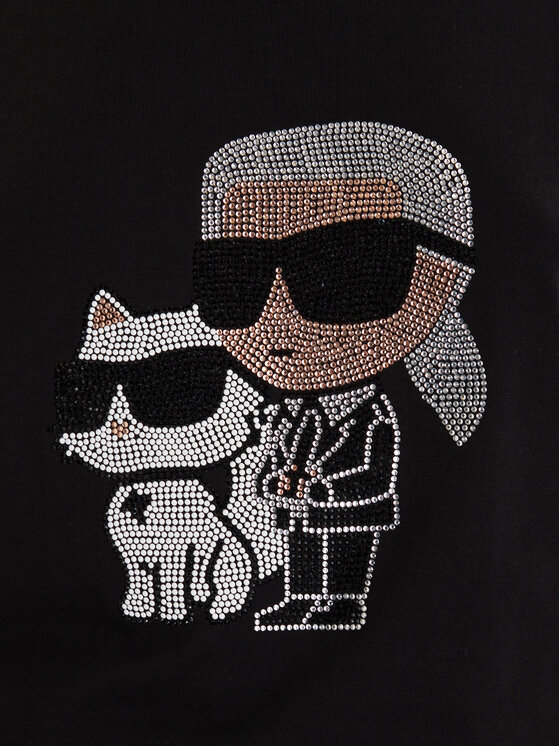 KARL LAGERFELD KARL LAGERFELD T-shirt A1W17131 Crna Regular Fit