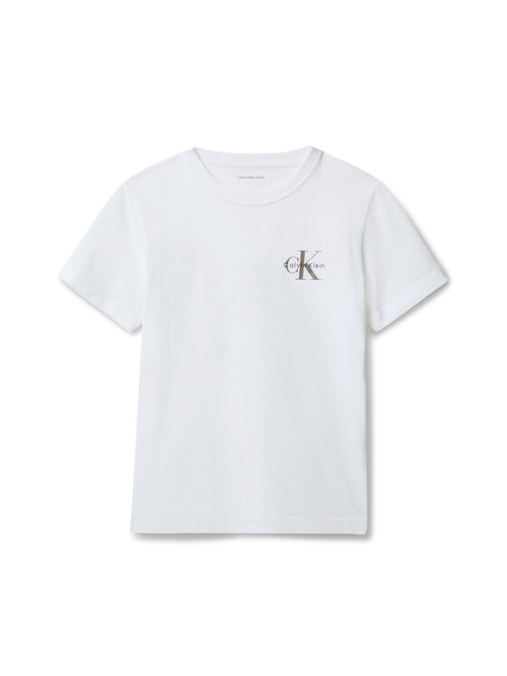 Calvin Klein Jeans Calvin Klein Jeans Camiseta Chest Monologo IU0IU00719 Blanco Regular Fit
