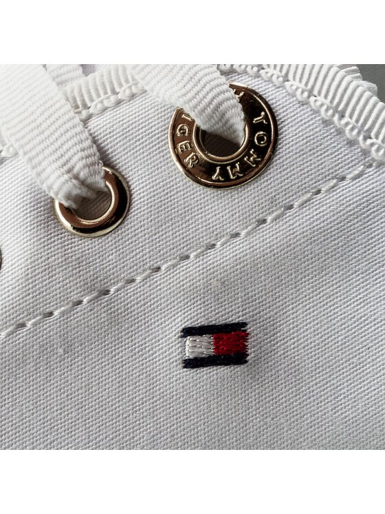 Tommy Hilfiger Teniși Tommy Hilfiger Corporate Flatform Sneaker FW0FW02456 Alb