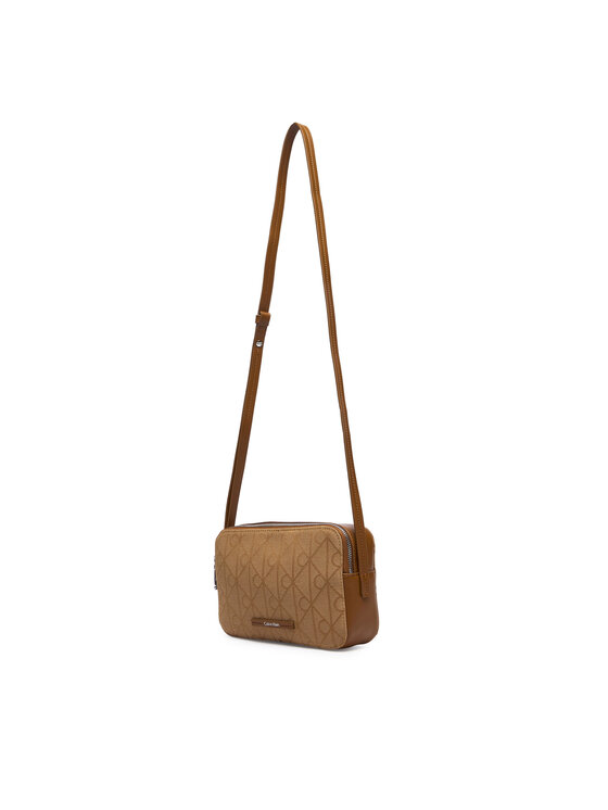 Calvin Klein Táska Calvin Klein Emblem Aop Jacquard Camera Bag LV04F3533G Barna