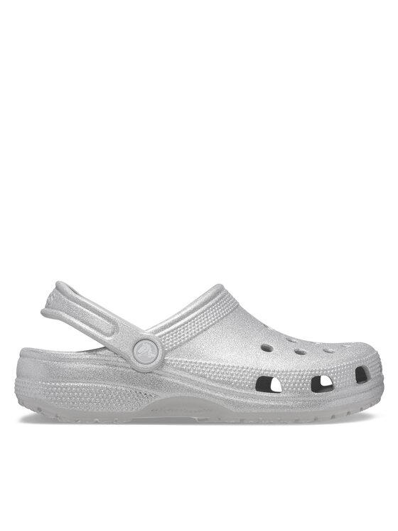 Crocs Чехли Crocs Classic Glitter Clog 205942 Сребрист