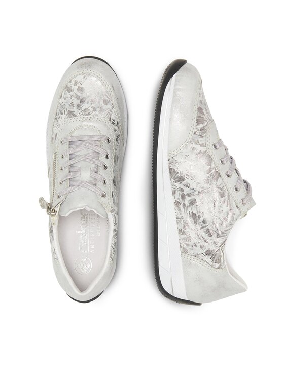 Rieker Sneakersy Rieker N1112-80 Stříbrná